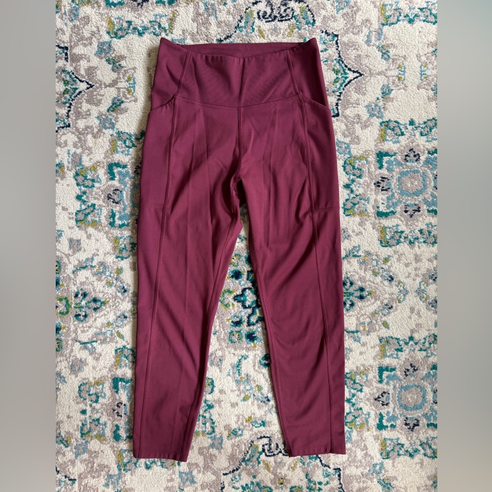 girlfriend collective Red High-Waist Pocket Leggings